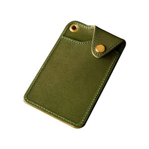 Sac d'identification en cuir véritable ultra-mince simple porte-carte porte-carte en cuir mensuel - Product Image 5