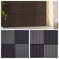 Panneaux acoustiques modernes en placage de bois, panneaux muraux intérieurs en MDF rainuré, Akupanel, pour chambre à coucher, appartement, hôtel