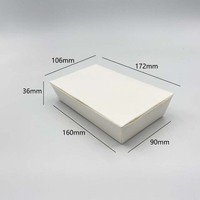 Boîte à emporter en papier naturel jetable de 550 ml avec couvercle simple, conteneur alimentaire à couvercle latéral pour la restauration rapide et l'emballage de traiteur