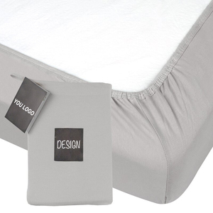 Jersey de algodón orgánico Sábana de <span class=keywords><strong>cuna</strong></span> ajustada súper suave Funda de cama de bebé de estilo liso - Product Image 4