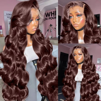 Peluca de Cabello Virgen Vietnamita Original con Ondas Suaves, Encaje Frontal HD Transparente y Cierre sin Pegamento, Densidad 180%-250%, Largo