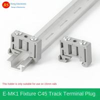 RT Haute Qualité E-UK C45 35mm Bornier de fixation sur rail DIN Gris PA66 pour électriciens