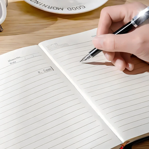 Premium <strong>A5</strong> PU Leather <strong>Notebook</strong> 240 Pages Ruled Journal Office Stationery Ribbon Bookmark Executive Writing Notepad Business - Product Image 4