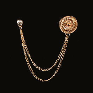 Moda tendencia estilo británico broches de cadena <span class=keywords><strong>ropa</strong></span> broche accesorios hombres broche insignia al por mayor - Product Image 2