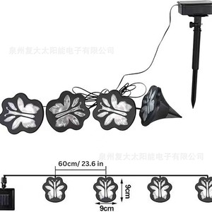 Lampes solaires de jardin en forme de papillon, ensemble de 4 pièces, LED, résistantes à l'eau, éclairage décoratif extérieur pour pelouse - Product Image 5