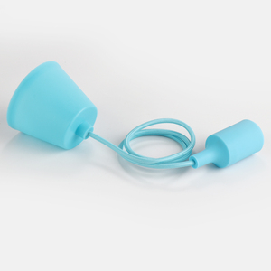 Sản phẩm mới đầy màu sắc <span class=keywords><strong>Silicone</strong></span> cơ thể E27 Bóng đèn phụ kiện ánh sáng đèn ổ cắm lampholder với bện dây - Product Image 6