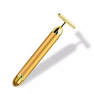 Dispositivo de Lifting Facial de Aluminio Portátil en Oferta, Herramienta de Belleza Facial con Vibración Alta en Forma de V de Oro de 24K, <span class=keywords><strong>Anti</strong></span> Doble Mentón - Product Image 5