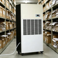 Déshumidificateur industriel de type armoire 280L/J, sécheur d'air commercial sur pied avec système de contrôle d'humidité et panneau numérique