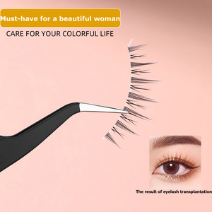 125mm eyelash tweezers, stainless steel tweezers, curved tip, DIY <b>nail</b> art tools, false eyelash curler, eyelash <b>extension</b> - Product Image 4