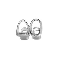 En gros Grillz à double denture Cœur creux serti de zircone cubique avec griffes en cuivre plaqué or 18 carats Or Argent Unisexe Bijoux dentaires Hip Hop