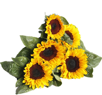 Natuurlijke verse boeket zonnebloemen, snijbloemen, prijzen, beste kwaliteit, decoratieve bloemen, lang houdbaar
