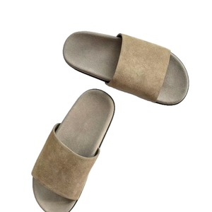 Men's Old Money Style Suede Slides Minimalist Luxury Flat Sandals Soft Non-Slip Casual <b>Slippers</b> for Everyday Wear - Product Image 5