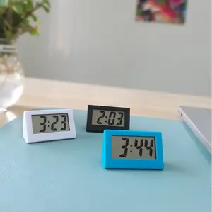 Mini Lcd Digitaluhr Schlafzimmer Kleine elektronische Uhr Tragbarer Tisch Student Exam Mute Desktop Clock