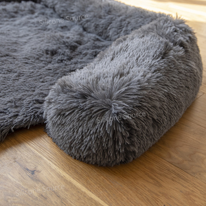 Gran oferta, funda de sofá para perro de piel sintética rectangular moderna y sólida, cama con manta, felpa duradera cálida para invierno - Product Image 2