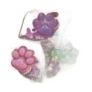 Juguete Antiestrés Transparente con Forma <span class=keywords><strong>de</strong></span> Pata <span class=keywords><strong>de</strong></span> Gato y Mariposa, Ecológico, Colorido, con Purpurina Fina, el Más Vendido - Product Image 4