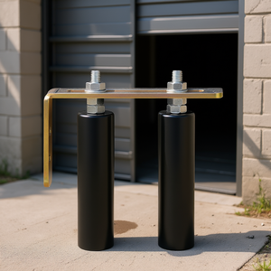 Kit de quincaillerie à roulettes pour portail coulissant de 6 pieds avec support en L, roulettes pour portes et fenêtres, en alliage de zinc, design industriel - Product Image 2