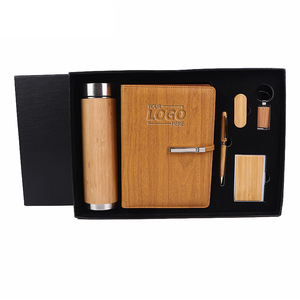 Bamboo Tumbler & Notebook Gift Set: Eco-Friendly Corporate Gifts for Employee Appreciation & Holiday Giveaways