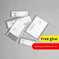 Boîte d'affichage transparente double couche en acrylique/plexiglas avec fente pour carte, pour insertion de papier 5 pouces, modèle A-005 Zhejiang