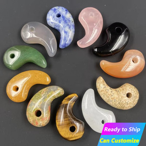 Pendentif en agate de cristal naturel Yin <span class=keywords><strong>Yang</strong></span> Gou Jade, grand Tengu Inuyasha, bracelet périphérique, collier, accessoires de bijoux pour enfants - Product Image 1