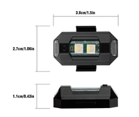 Feux de moto, lumière stroboscopique pour drone, lumière LED USB anti-collision, signal lumineux clignotant pour vélo, avion, vol de nuit, mini lumière d'avertissement