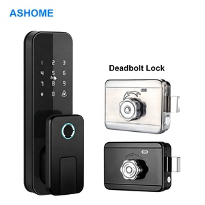 Ttlock High Quality Smart <strong>Knob</strong> Wooden <strong>Door</strong> Rim Lock Fingerprint Automatic Electronic Deadbolt Fingerprint <strong>Door</strong> Lock - Product Image 1