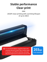 Imprimante portable compatible iOS/Android, mini copieur thermique A4, stock OEM d'usine disponible