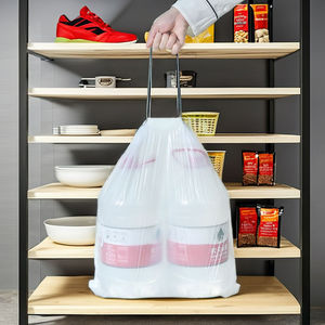 Drawstring Garbage Bags <b>Plastic</b> Trash Bags with Drawstring for Household <b>Kitchen</b> Use Wholesale Supply - Product Image 1