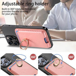 Étui portefeuille porte-cartes magnétique compatible Apple 16 et 15 <span class=keywords><strong>Pro</strong></span> Étui <span class=keywords><strong>en</strong></span> <span class=keywords><strong>cuir</strong></span> texturé <span class=keywords><strong>en</strong></span> fibre de carbone <span class=keywords><strong>14</strong></span> <span class=keywords><strong>pour</strong></span> <span class=keywords><strong>iPhone</strong></span> - Product Image 4