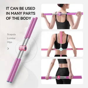 Tùy chỉnh màu xanh lá cây có thể điều chỉnh trở lại căng trở lại tư thế Corrector Yoga Stick