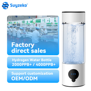 Botella de Agua Hidrogenada Portátil Negra con Tecnología SPE PEM, Inhalador y DuPont <span class=keywords><strong>Nafion</strong></span> 117, al por Mayor, MOQ Bajo, la Mejor de Japón - Product Image 1