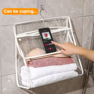 OEM/ODM sac de rangement pliable et durable en <span class=keywords><strong>PVC</strong></span>, organisateur de salle de bain étanche, support pour l'essentiel de la <span class=keywords><strong>douche</strong></span>, trousse de toilette suspendue - Product Image 6