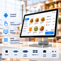 Ordinateur tactile Android 15,6 pouces avec USB RS232 LAN pour les applications de point de vente et commerciales