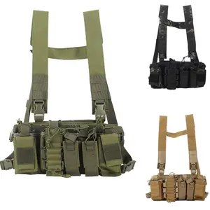 Chiến thuật D3 ngực Rig Túi đài phát thanh khai thác phía trước Pouch Holster Molle vest Tạp Chí Pouch Túi vest cho săn bắn