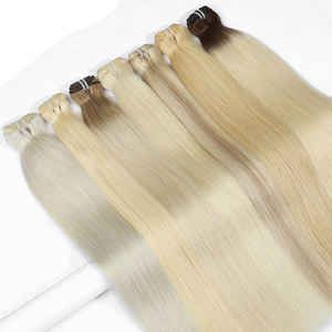 Vente en gros de cheveux brésiliens vierges bruts 100% cuticules alignées Os droit Styles attachés à la main doux teints couleur claire génie naturel - Product Image 5