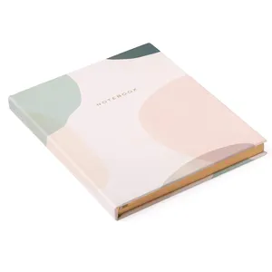 Custom Simple Writing Diary With Gold-Plated Edge 2 Ribbon Bookmarks Large Private Label Notebooks