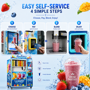 Distributeur automatique de smoothies OEM <span class=keywords><strong>Robot</strong></span> Healthy Fresh Real Fruits, machine à smoothies protéinés - Product Image 4