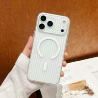 Casing pelindung PC sederhana, sarung HP magnetik tidak kuning untuk iPhone 16 17 Pro Max