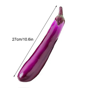 Realistic Long Eggplant Artificial Plastic Fake Ornament Lifelike <b>Vegetable</b> Photography Decor Outdoor Halloween Thanksgiving - Product Image 2