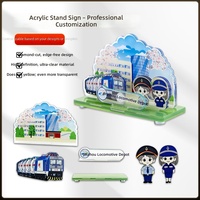 Présentoirs de bureau personnalisables en acrylique pour mascotte d'entreprise, figurines multi-emplacements, articles promotionnels