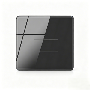 Interruptor de Pared Táctil Minimalista de 1 Vía, 16A, 230V, Panel de Vidrio Templado, IP20 - Product Image 1