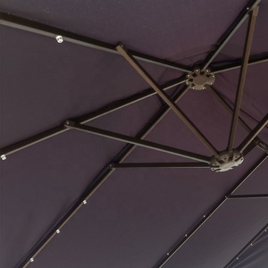 Sombrilla Solar LED de Diseño Nuevo para Exteriores, de 15 pies, Grande, para Patio, Jardín, Porche, de Doble Cara, con Mesa, Sombrilla Doble - Product Image 4