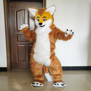 Costume de mascotte de <span class=keywords><strong>renard</strong></span> en fourrure de qualité supérieure certifié CE, polyvalent, en peluche, pour adultes, parfait pour les fêtes, Noël et les événements d'anime - Product Image 1
