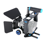 Kit de cage pour caméra vidéo DSLR portable Stabilisateur de caméra Support Cage C200 Équipement de tournage professionnel Boîte pare-soleil