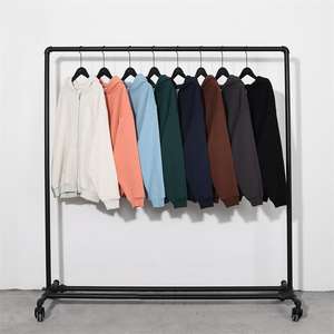 Vente en gros 400gsm sweat à capuche surdimensionné en polaire double fermeture éclair sans cordon de serrage Oems Zipper Hoddie noir sweat à capuche <span class=keywords><strong>zippé</strong></span> pour hommes - Product Image 5