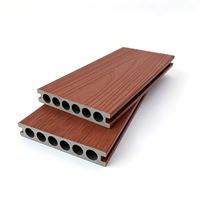 Planche WPC creuse facile à nettoyer pour terrasse extérieure, jardin, application en extérieur, 140x25mm, terrasse en composite bois-plastique