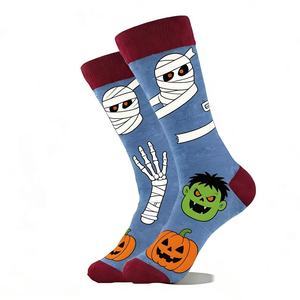 Calzini a Metà Polpaccio con Tema Halloween, Unisex, in Cotone, con Stampe di Streghe, Vampiri, Ragnatele e Cartoni Animati, Divertenti e alla Moda - Product Image 6