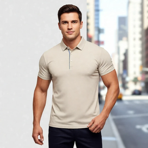 Camiseta de Golf de Punto para Hombre de Alta Calidad, Estilo Polo, Vintage, de Secado Rápido, Transpirable, que Absorbe la Humedad, de Color Sólido - Product Image 2