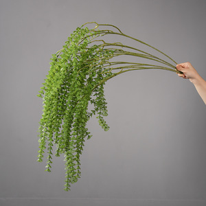 Lianes de lierre artificiel vert clair en soie, branche unique, pour décoration murale florale, thème forêt, matériau végétal - Product Image 1