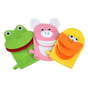 Groothandel Cartoon Dier Vorm Baby <span class=keywords><strong>Kids</strong></span> Body Scrubs Wassen Douchebad Exfoliërende Handschoen - Product Image 4