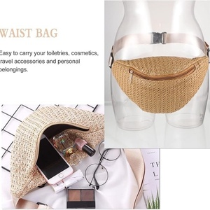Bolso Pequeño Tejido a Mano <span class=keywords><strong>de</strong></span> Estilo Japonés, Bolso <span class=keywords><strong>de</strong></span> Cintura Portátil Ecológico, Cartera <span class=keywords><strong>de</strong></span> <span class=keywords><strong>Mujer</strong></span>, Bolso <span class=keywords><strong>de</strong></span> Paja Informal para Verano y Aire <span class=keywords><strong>Libre</strong></span> - Product Image 5